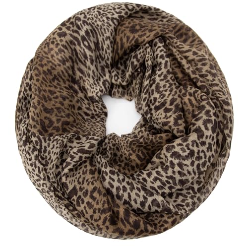 Glamexx24 Damen Loop Schal Leopard Muster Langschal Schlauchschal Tuch Loopschal Mädchen Animal Print Tuch von Glamexx24