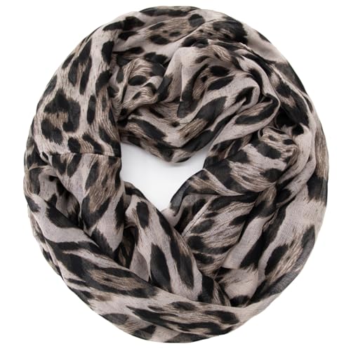 Glamexx24 Damen Loop Schal Leopard Muster Langschal Schlauchschal Tuch Loopschal Mädchen Animal Print Tuch von Glamexx24