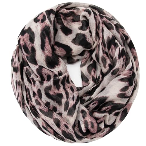 Glamexx24 Damen Loop Schal Leopard Muster Langschal Schlauchschal Tuch Loopschal Mädchen Animal Print Tuch von Glamexx24