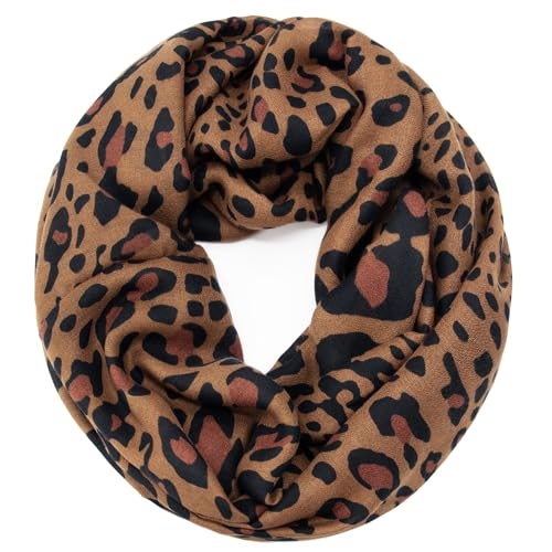 Glamexx24 Damen Loop Schal Leopard Muster Langschal Schlauchschal Tuch Loopschal Mädchen Animal Print Tuch von Glamexx24