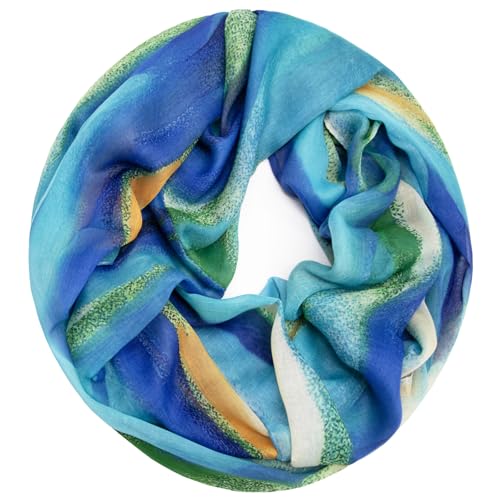 Glamexx24 Damen Loop Schal Sommer Schlauchschal Farbverlauf Rundschal Leicht Loopschal Halstuch von Glamexx24