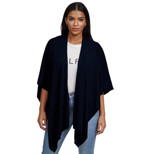 Glamexx24 Damen Poncho Schal Cashmere Feeling Strick Cape Frauen Poncho Cardigan Umhängetuch für Frühling und Herbst von Glamexx24