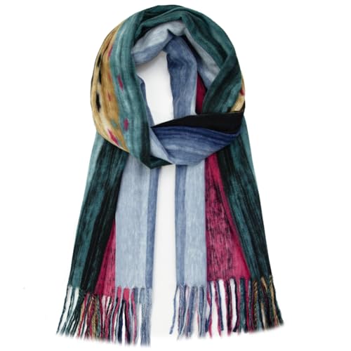 Glamexx24 Damen Schal XXL Kuscheliger Winter Schal mit Fransen Warmer Farbiger Poncho Schal Oversized Deckenschal von Glamexx24