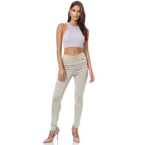Glamexx24 Damen High Waist Skinny Jeans: Female Stretch Hose Slim Fit Jeans für Frühling, Sommer, Herbst, Winter, Jede Jahreszeit von Glamexx24