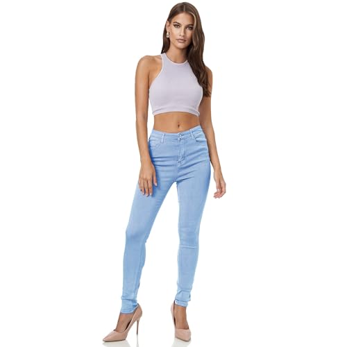 Glamexx24 Damen High Waist Skinny Jeans: Female Stretch Hose Slim Fit Jeans für Frühling, Sommer, Herbst, Winter, Jede Jahreszeit von Glamexx24