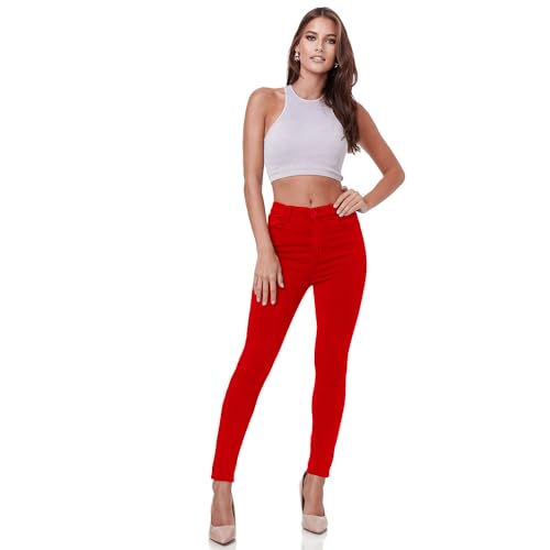 Glamexx24 Damen High Waist Skinny Jeans: Female Stretch Hose Slim Fit Jeans für Frühling, Sommer, Herbst, Winter, Jede Jahreszeit von Glamexx24