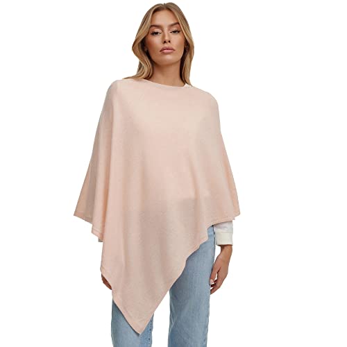 Glamexx24 Damen Strick Poncho Unifarbe Cape Feinstrick XXL Pullover Umhängetuch Eleganz Stil und Komfort für Frühling und Herbst Made in Italy von Glamexx24