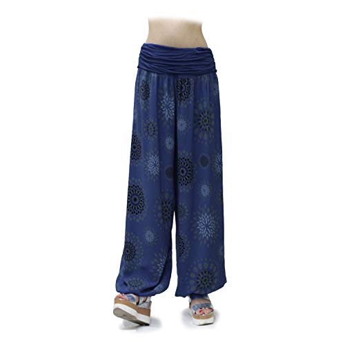 Glamexx24 Damen XXL Leichte Pumphose Haremshose Freizeithose Sommerhose Hose mit vielen Muster 13090, Marineblau, XL/XXXL von Glamexx24