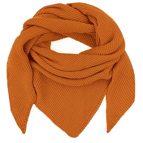 Glamexx24 Damenschal Herrenschal Halstuch dreieckstuch damen Warmer Strickschal in viele Farben aus Italien Weicher angenehm zu tragener Schal von Glamexx24