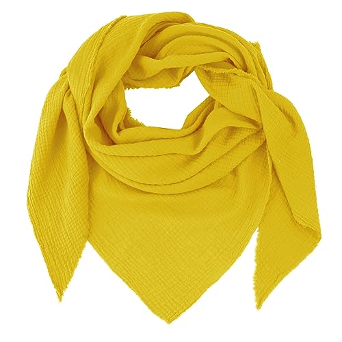 Glamexx24 Damenschal Musselin Dreieck Schal, XXL Schal verschiedenen Farben Halstuch Winterschal aus Baumwolle Hergestellt in Italien von Glamexx24
