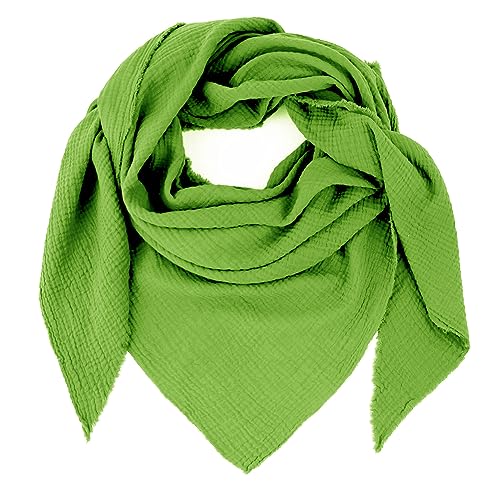 Glamexx24 Damenschal Musselin Dreieck Schal, XXL Schal verschiedenen Farben Halstuch Winterschal aus Baumwolle Hergestellt in Italien von Glamexx24