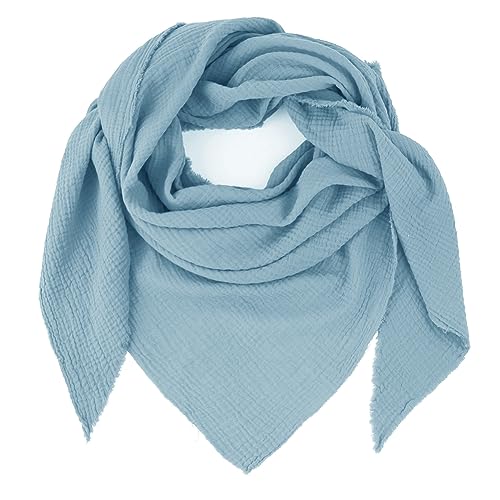 Glamexx24 Damenschal Musselin Dreieck Schal, XXL Schal verschiedenen Farben Halstuch Winterschal aus Baumwolle Hergestellt in Italien von Glamexx24