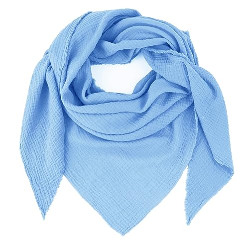 Glamexx24 Damenschal Musselin Dreieck Schal, XXL Schal verschiedenen Farben Halstuch Winterschal aus Baumwolle Hergestellt in Italien von Glamexx24