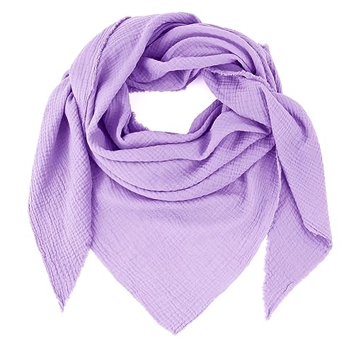 Glamexx24 Damenschal Musselin Dreieck Schal, XXL Schal verschiedenen Farben Halstuch Winterschal aus Baumwolle Hergestellt in Italien von Glamexx24