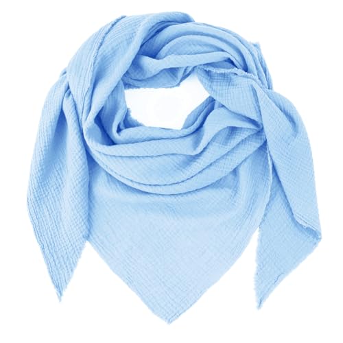 Glamexx24 Damenschal Musselin Dreieck Schal, XXL Schal verschiedenen Farben Halstuch Winterschal aus Baumwolle Hergestellt in Italien von Glamexx24