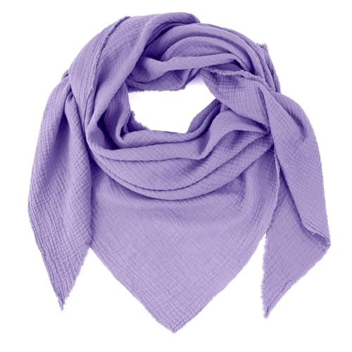 Glamexx24 Damenschal Musselin Dreieck Schal, XXL Schal verschiedenen Farben Halstuch Winterschal aus Baumwolle Hergestellt in Italien von Glamexx24