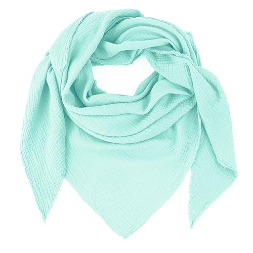 Glamexx24 Damenschal Musselin Dreieck Schal, XXL Schal verschiedenen Farben Halstuch Winterschal aus Baumwolle Hergestellt in Italien von Glamexx24