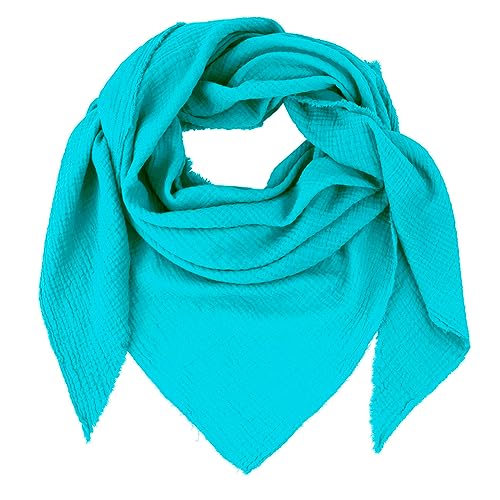 Glamexx24 Damenschal Musselin Dreieck Schal, XXL Schal verschiedenen Farben Halstuch Winterschal aus Baumwolle Hergestellt in Italien von Glamexx24