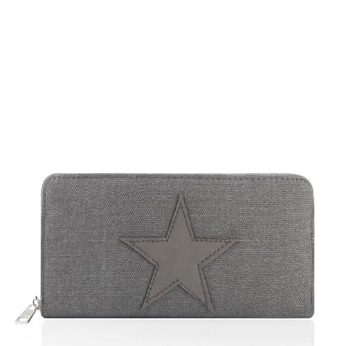 Glamexx24 Damen Geldbeutel mit Star, Klein und im Kurzformat Portemonnaie Ultraleichtes, schlankes Portemonnaie Kleine Brieftasche Geldbörse Für Frauen Die Farbe ist sehr schön mit Mehreren Fächern von Glamexx24