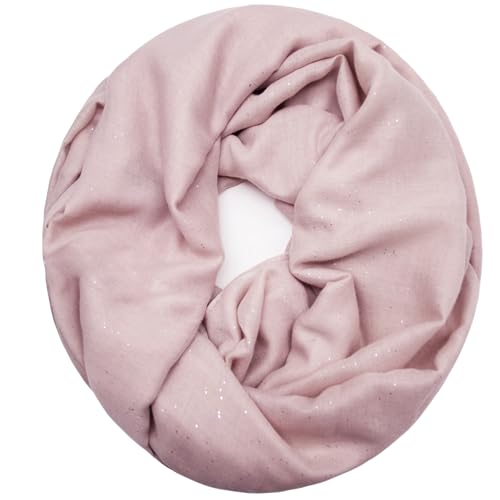 Glamexx24 Loop Schal Damen Schlauchschal Glitzer Unifarbener Rundschal Halstuch für Frühling, Sommer, Herbst, Winter von Glamexx24
