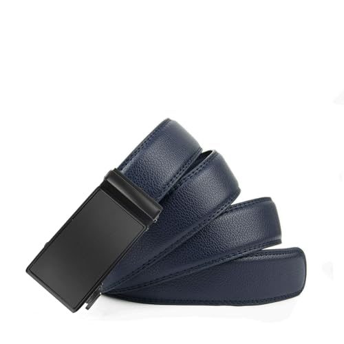 Glamexx24 Gürtel Herren Automatik Kunstleder Gürtels Ohne Löcher, Breit 35mm, für Herren Anzug Business Kleidung, Länge 115cm-150cm, Größe Angepasst von Glamexx24