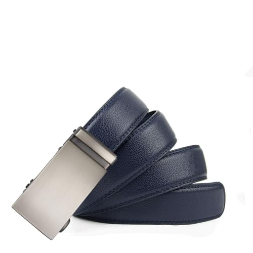 Glamexx24 Gürtel Herren Automatik Kunstleder Gürtels Ohne Löcher, Breit 35mm, für Herren Anzug Business Kleidung, Länge 115cm-150cm, Größe Angepasst von Glamexx24