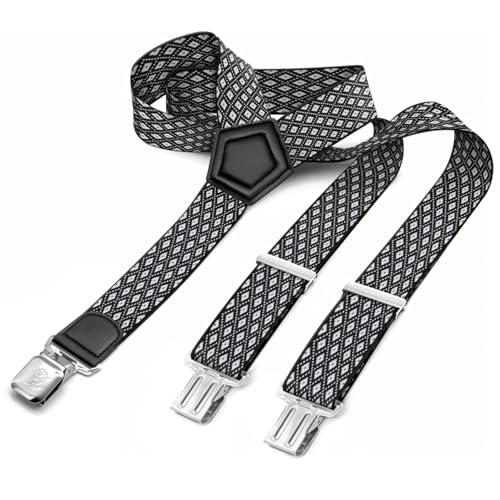 Glamexx24 Hosenträger für Herren mit Muster Robusten Clips 4 cm Breit Y-Form Verstellbar Elastisch Hosenträger für Männer und Frauen von Glamexx24