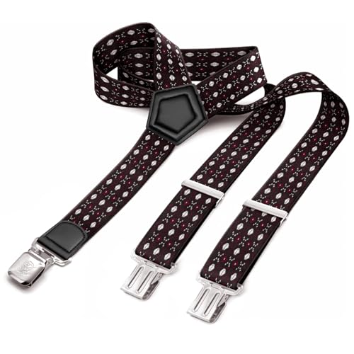 Glamexx24 Hosenträger für Herren mit Muster Robusten Clips 4 cm Breit Y-Form Verstellbar Elastisch Hosenträger für Männer und Frauen von Glamexx24