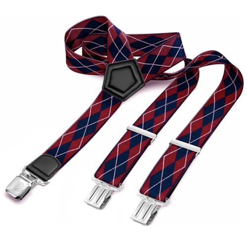 Glamexx24 Hosenträger für Herren mit Muster Robusten Clips 4 cm Breit Y-Form Verstellbar Elastisch Hosenträger für Männer und Frauen von Glamexx24