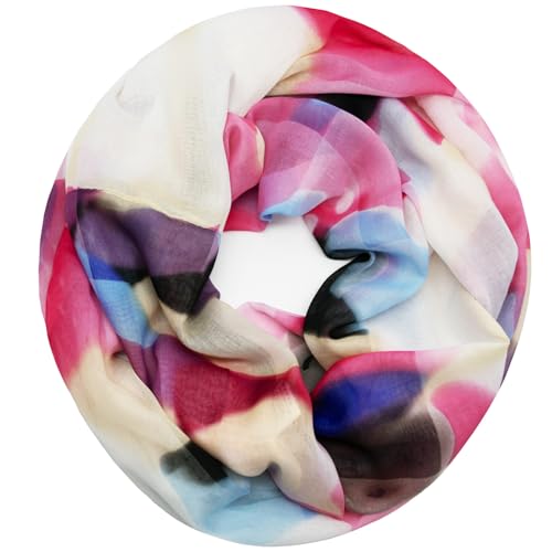 Glamexx24 Loop Schal für Damen Sommer Schlauchschal Farbverlauf Rundschal Leichter Regenbogen Loopschal Halstuch von Glamexx24