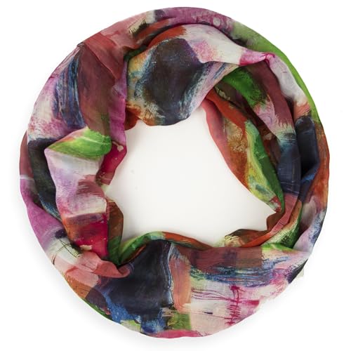 Glamexx24 Loop Schlauchschal für Damen, Farbverlauf Sommer Loop Rundschal Leichter Verlauf Regenbogen Sommerlicher Schal von Glamexx24