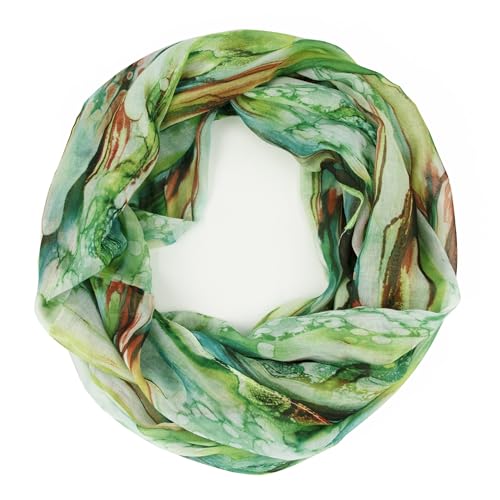 Glamexx24 Loop Schlauchschal für Damen, Farbverlauf Sommer Loop Rundschal Leichter Verlauf Regenbogen Sommerlicher Schal von Glamexx24