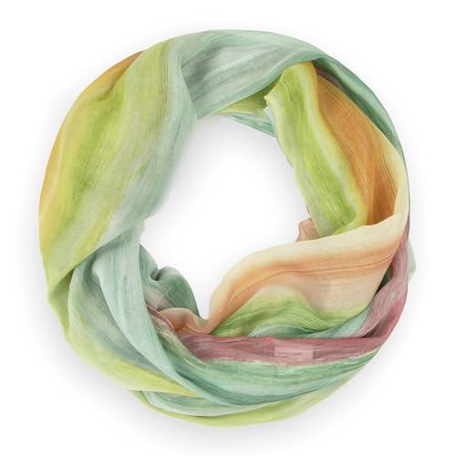 Glamexx24 Loop Schlauchschal für Damen, Farbverlauf Sommer Loop Rundschal Leichter Verlauf Regenbogen Sommerlicher Schal von Glamexx24