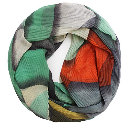 Glamexx24 Loop Schlauchschal für Damen Gekreppter Loop Schal Warmer und Weicher Schlauchschal Abstrakte Motive Crash Crinkle Tuch Leicht von Glamexx24