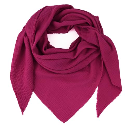 Glamexx24 Musselin Tuch Damen Dreieck Schal, XXL Schal verschiedenen Farben Halstuch Winterschal aus Baumwolle Hergestellt in Italien von Glamexx24