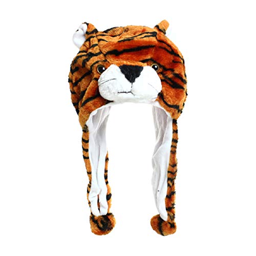 Glamexx24 Plüsch Tier Ohr Hut Tiermütze Kostüm Karneval Cap Pinguin Tiger Cosplay Kinder von Glamexx24