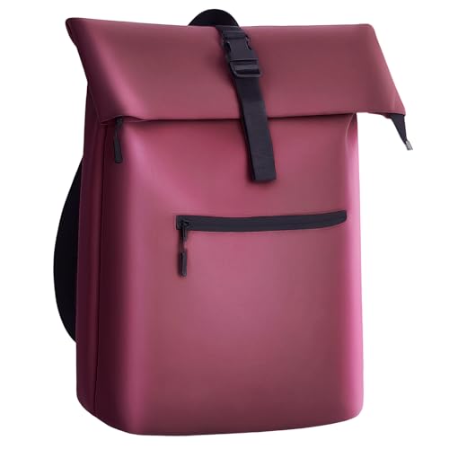 Glamexx24 Rolltop Rucksack Wasserdicht für Damen Herren, Großer Laptop Rucksack mit Computerfach für 17 Zoll, Freizeitrucksack Daypack für Reisen, Radfahren, Schule, Business, Altrot Glamexx24 Rolltop Rucksack Wasserdicht für Damen Herren, Großer Laptop Rucksack mit Computerfach für 17 Zoll, Freizeitrucksack Daypack für Reisen, Radfahren, Schule, Business, Altrot von Glamexx24