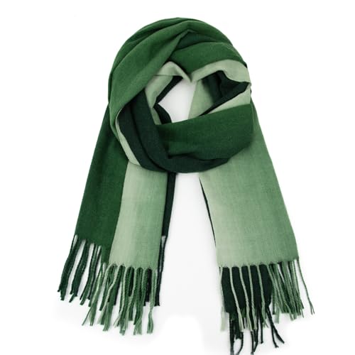Glamexx24 Schal Damen Winterschal Gefühl Langer Schal mit Fransen Baumwolle Warm Herbst Winter Farbverlauf Deckenschal und Tücher 165x 70 cm von Glamexx24