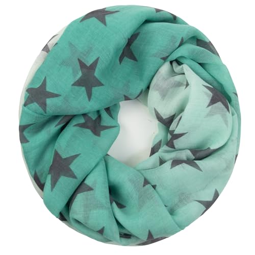 Glamexx24 Schal mit Stern Schlauchschal Damen Langschal Loop Loopschal Tuch HALSTUCH von Glamexx24