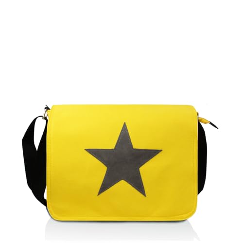 Glamexx24 Tasche Handtaschen Schultertasche Umhängetasche mit Stern Muster Tragetasche Laptoptasche Messenger Bag Herren für Arbeit Freizeit oder Schule von Glamexx24