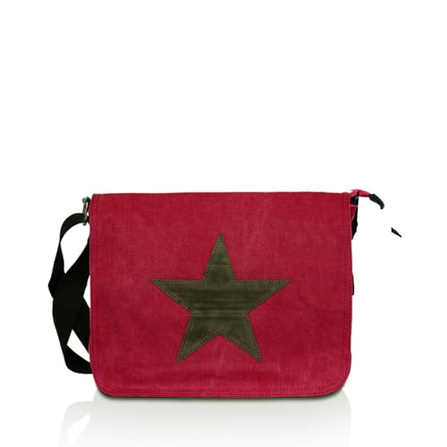 Glamexx24 Tasche Handtaschen Schultertasche Umhängetasche mit Stern Muster Tragetasche Laptoptasche Messenger Bag Herren für Arbeit Freizeit oder Schule von Glamexx24