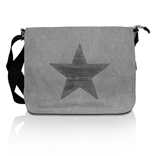 Glamexx24 Tasche Handtaschen Schultertasche Umhängetasche mit Stern Muster Tragetasche TE201620, 23061 Hellgrau, Einheitsgröße von Glamexx24
