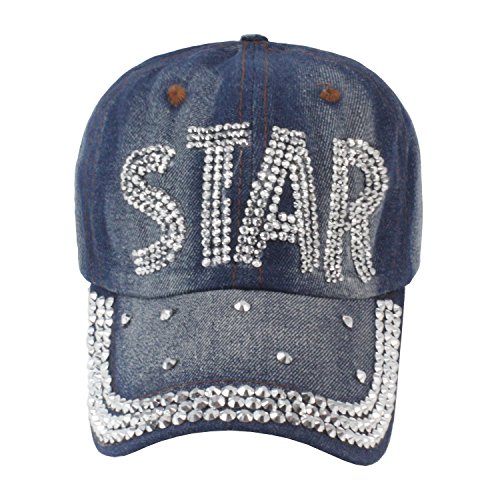 Glamexx24 Topstyle Jeans Cap im Vintage Style mit Stern und Strasssteinen Baseball von Glamexx24