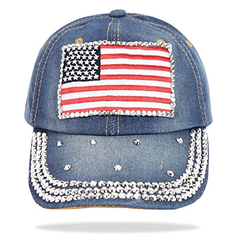 Glamexx24 Topstyle Jeans Cap im Vintage Style mit Stern und Strasssteinen Baseball von Glamexx24