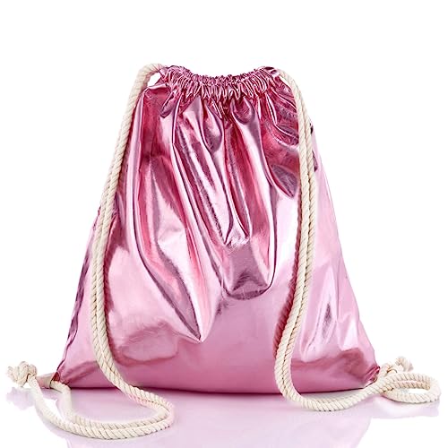 Glamexx24 Turnbeutel Rucksack Gymbag Gym Bag Jutebeutel Sportbeutel beuteltasche in verschiedene Farbe/Design, Rosa, Einheitsgröße von Glamexx24