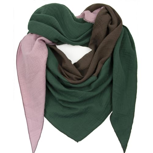 Glamexx24 XXL Damenschal Damenhalstuch viele Farben Unisex Dreiecksform Extra groß Sommerschal Herbstschal dünner Schal weich viele Farbkombinationen Leichter Schal von Glamexx24