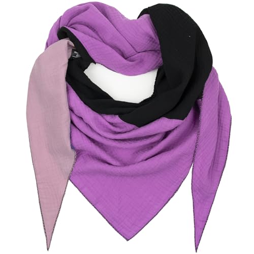 Glamexx24 XXL Damenschal Damenhalstuch viele Farben Unisex Dreiecksform Extra groß Sommerschal Herbstschal dünner Schal weich viele Farbkombinationen Leichter Schal von Glamexx24