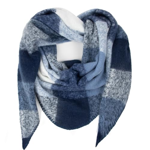 Glamexx24 XXL Damen Halstuch Unisex Poncho - Dreieckige Form Trendfarben Winterschal Kariert - Viele Variationen von Glamexx24