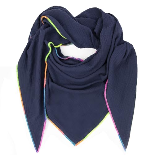 Glamexx24 XXL Schal für Damen oder Herren. Baumwollschal mit Farbverlauf an der Naht. Winterschal. Sehr warm und weich auf der Haut Made Italy von Glamexx24