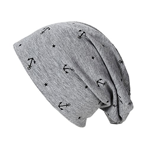 Glamexx24 Long Klassische Beanie Mütze für den Frühling: Herren und Damen Mütze Damen Winter Wollmütze Herren, Unisex Long Klassische Beanie Mütze für den Frühling, Herbst und Winter Mit Anker Muster von Glamexx24